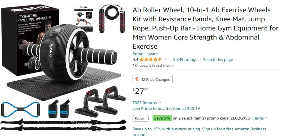 Ab Roller Kit Wb4 Method Warrior Babe